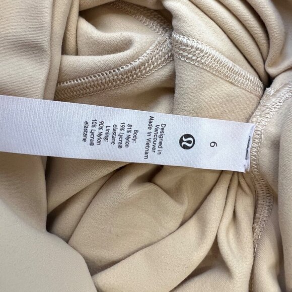 ❤️ Lululemon double layers Align Highrise 25” leggings with pockets, Cream, Size - Picture 10 of 14